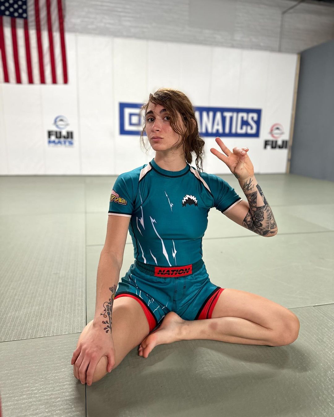Women's BJJ Rash Guards and Grappling Shorts
