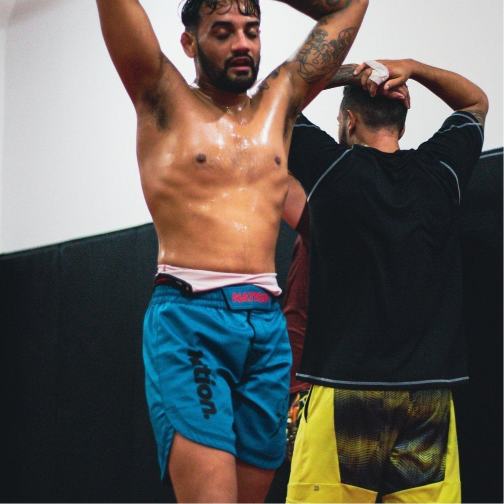 Jiu jitsu Murder Yoga-BJJ-Shorts-front-by-nation-athletic