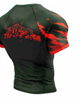 Bakugo Anime BJJ Rash Guard for youth with My Hero Academia back