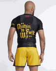 Wu Tang inspired BJJ Rash Guard Back view on model
