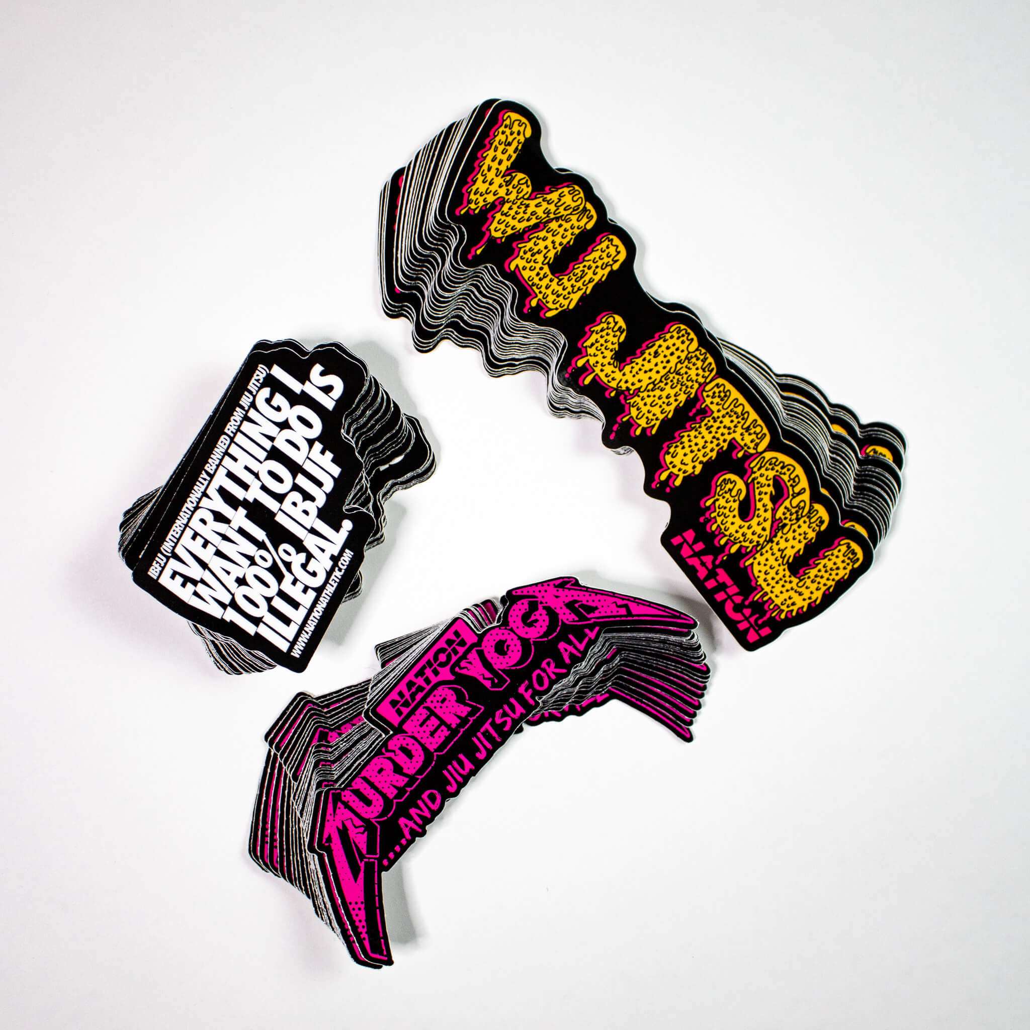 IBJJF sticker Internationally Banned Jiu Jitsu Federation stickerNation Athletics Bjj
