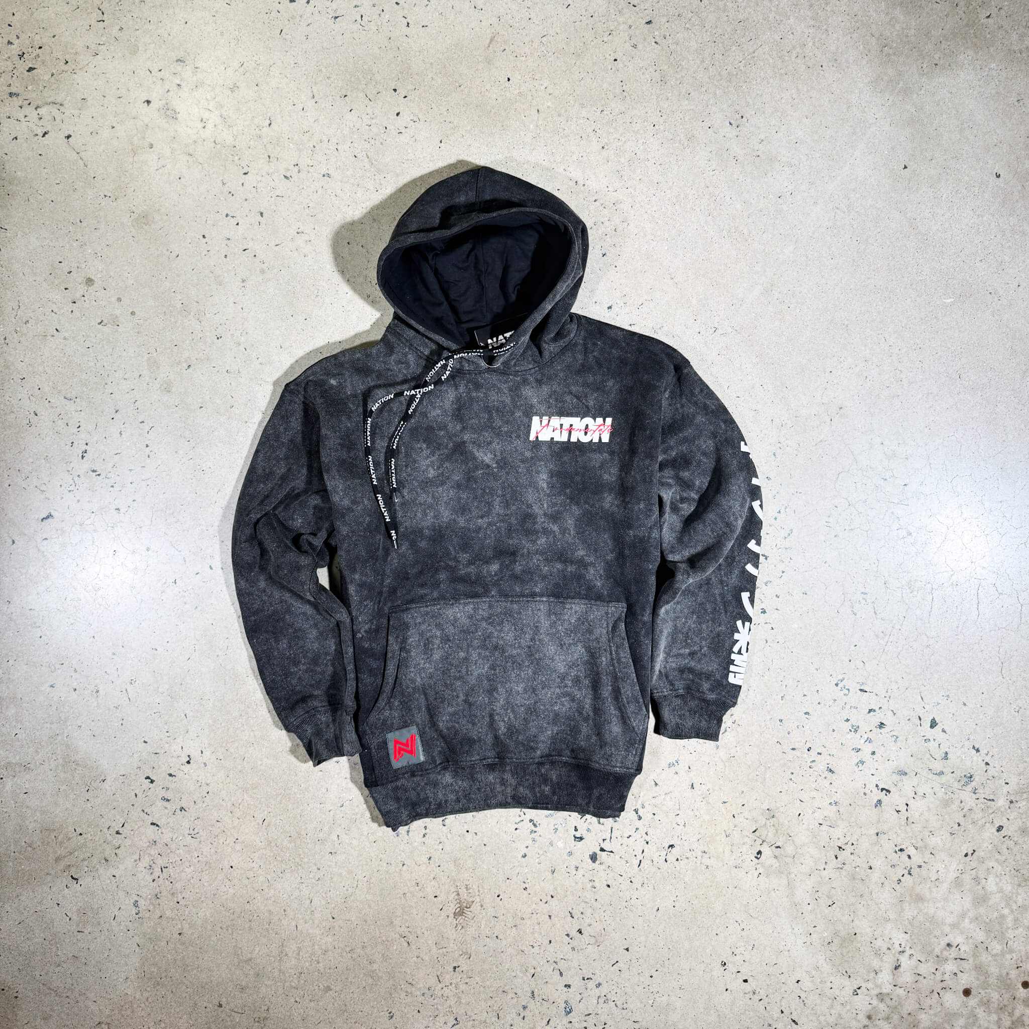 BJJ Hoodie – Jiu-Jitsu Fundamentals | Nation Athletic BJJ | Gray front| Premium hoodie