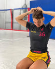 Wu jitsu BJJ Rash Guard and BJJ grappling shorts female