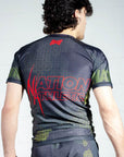 Camo BJJ Rash Guard Set with BJJ Shorts back