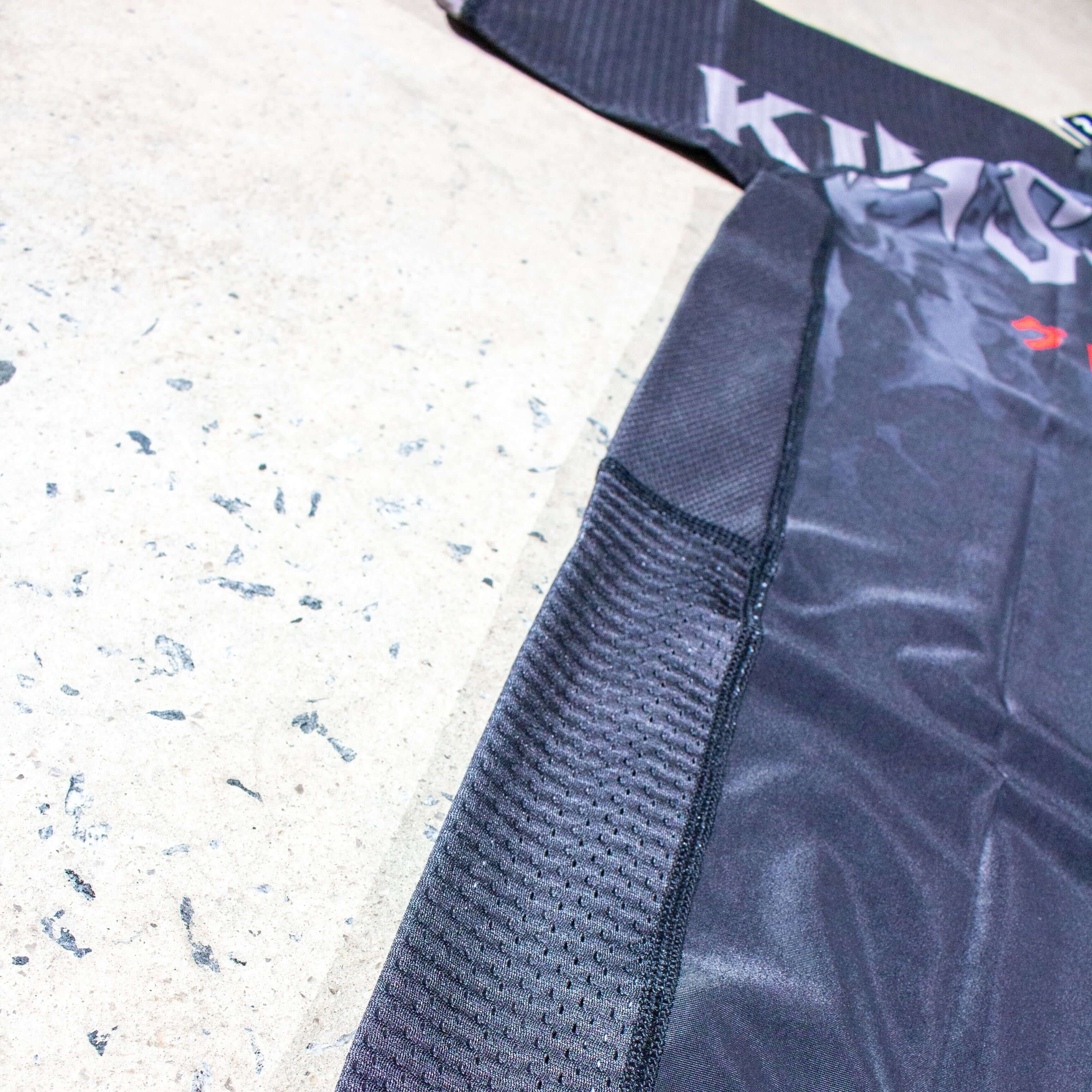 Dark Arts War in Heaven BJJ Rash Guard Side design mesh