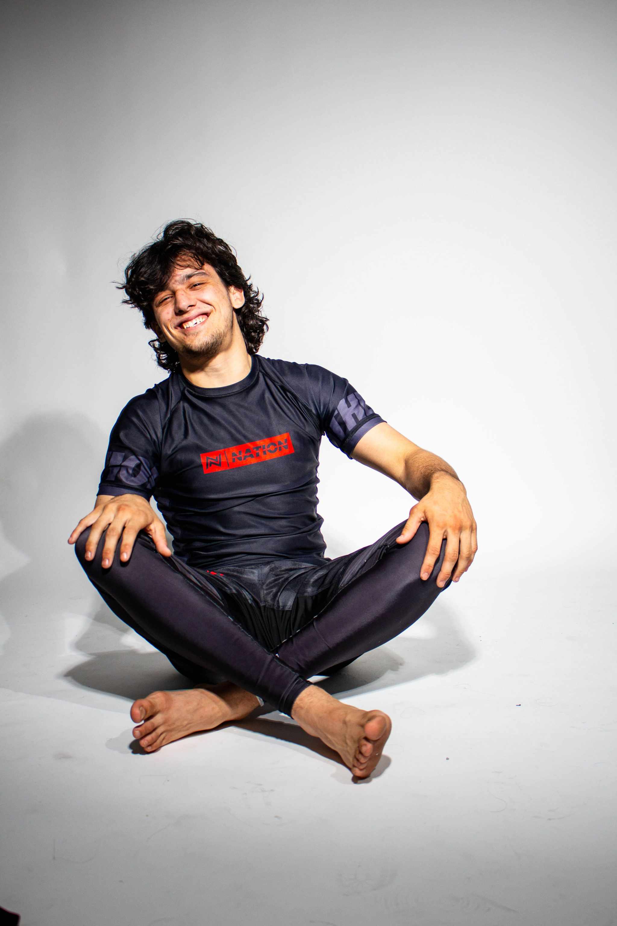 Jiu Jitsu Essentials BJJ set in model sitting position