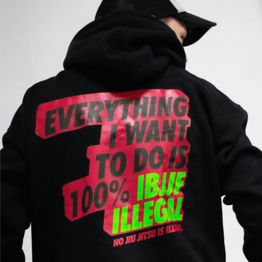 Nation Athletic IBJJF Legal Bjj Hoodie rear view close up