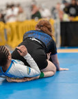 IBJJF ranked BJJ Rash Guard Blue in action