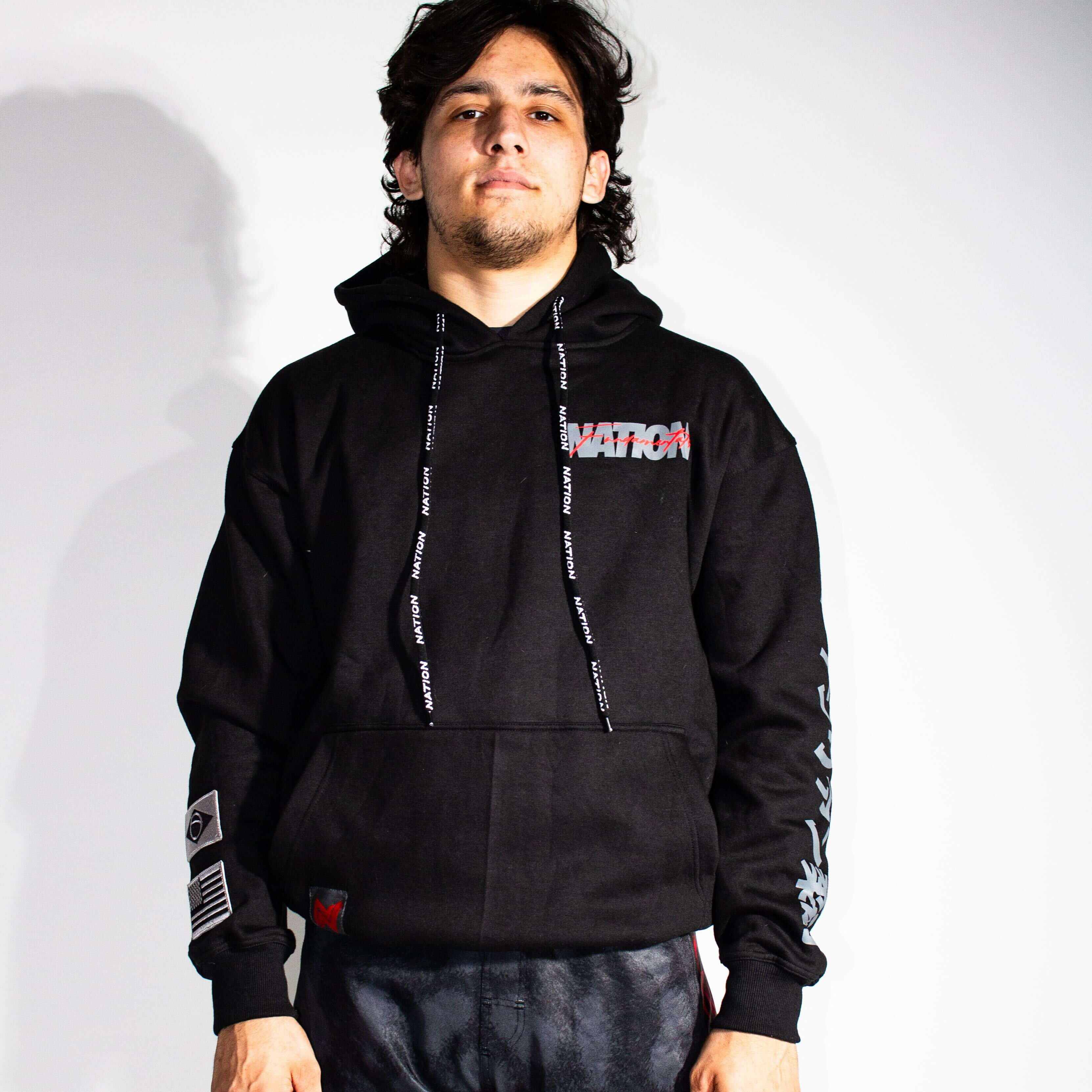 BJJ Hoodie – Jiu-Jitsu Fundamentals | Nation Athletic BJJ | Black | Premium hoodie | Model