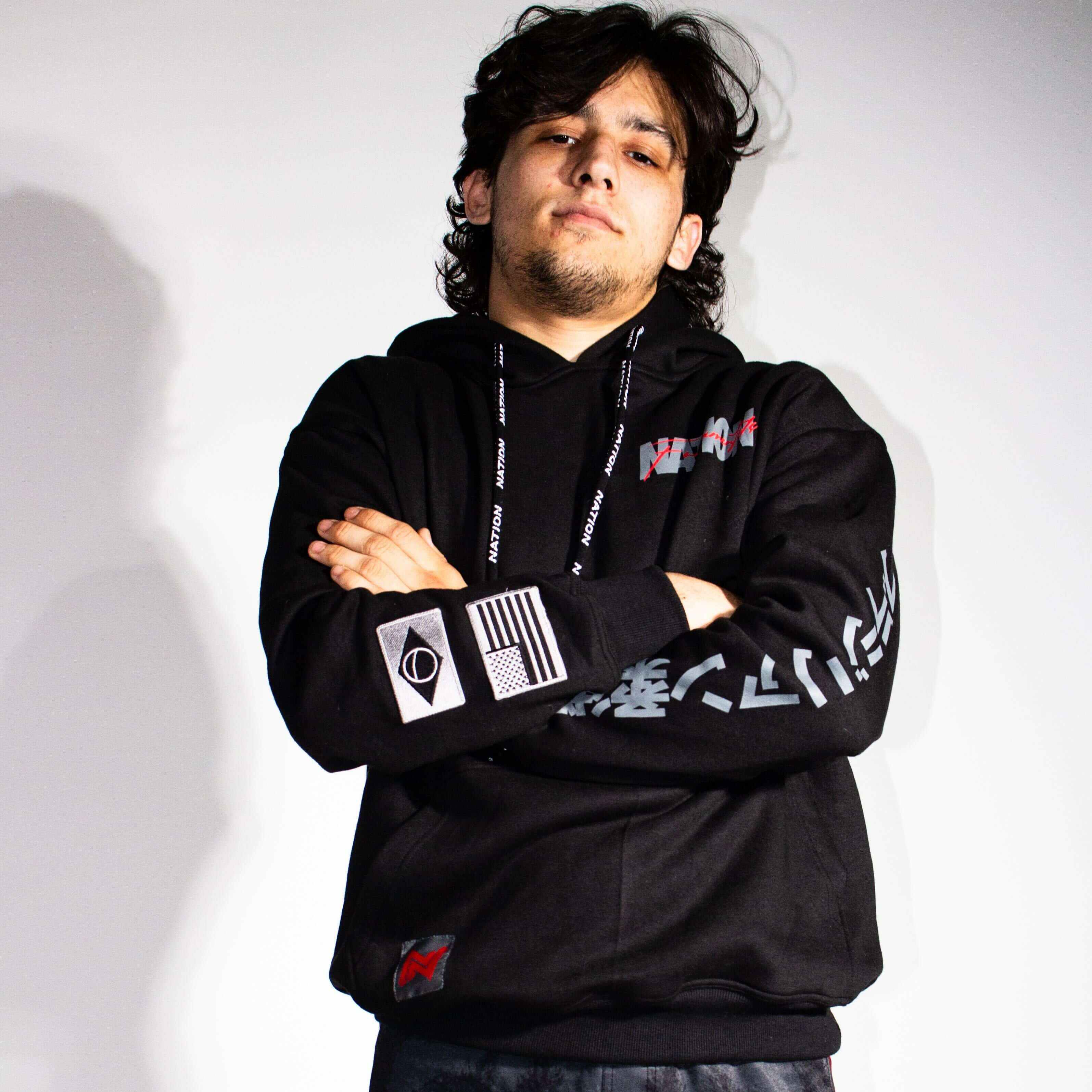 BJJ Hoodie – Jiu-Jitsu Fundamentals | Nation Athletic BJJ | Black | Premium hoodie | On model