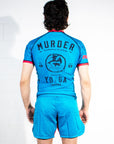 Murder Yoga BJJ Rash Guards Set with BJJ Shorts back view