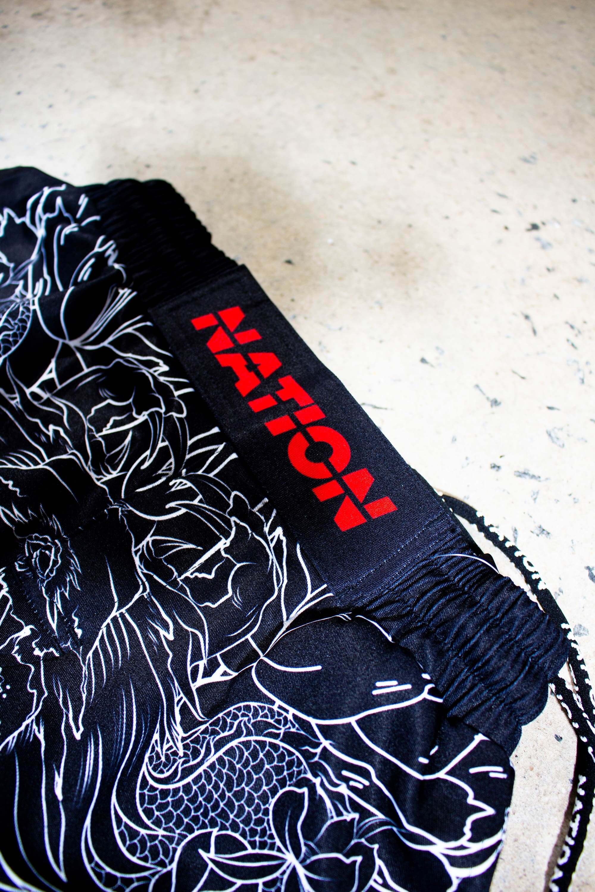 Rising Dragon | Male BJJ Grappling Shorts | Black | No-Gi Fight Shorts for Jiu Jitsu & MMA
