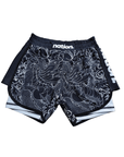 Rising Dragon | Female Grappling Shorts | Blue | Female Grappling Gear | Nation Athletic Jiu Jitsu Supply