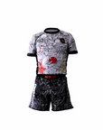 Rising Dragon BJJ Rash Guard Set in multicolor for No-Gi training, featuring durable and flexible material with sublimated graphics.