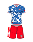 USA World Cup No-Gi BJJ rash guard and grappling shorts set for training and competition