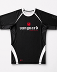 Vanguard No-Gi Set black and white rash guard and grappling shorts for no-gi training