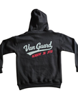 Black Vanguard Hooded Sweatshirt with VanGuard Academy Jiu Jitsu logo and bold back graphic by Nation Athletic