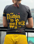 Wu jitsu BJJ Rash Guard and BJJ grappling shorts female back design
