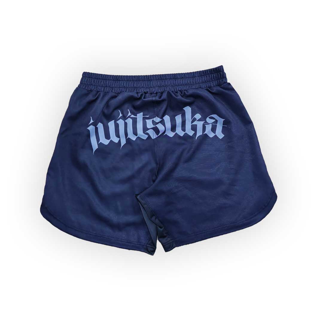 Jujitsuka V2 black BJJ grappling shorts Back