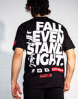 Fall Seven, Stand Eight black nation athletic bjj tee back view model