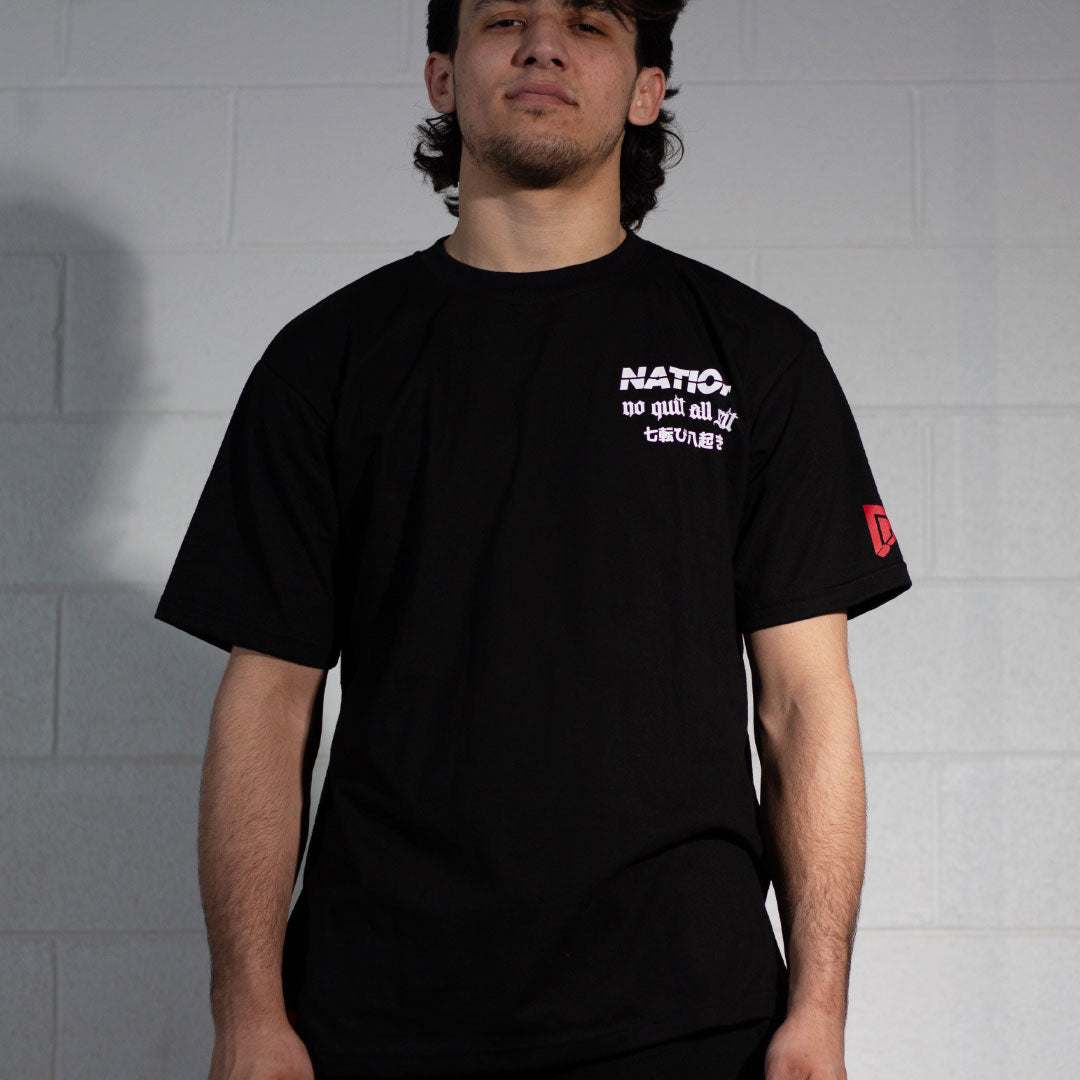 Fall Seven, Stand Eight BJJ Tee front view