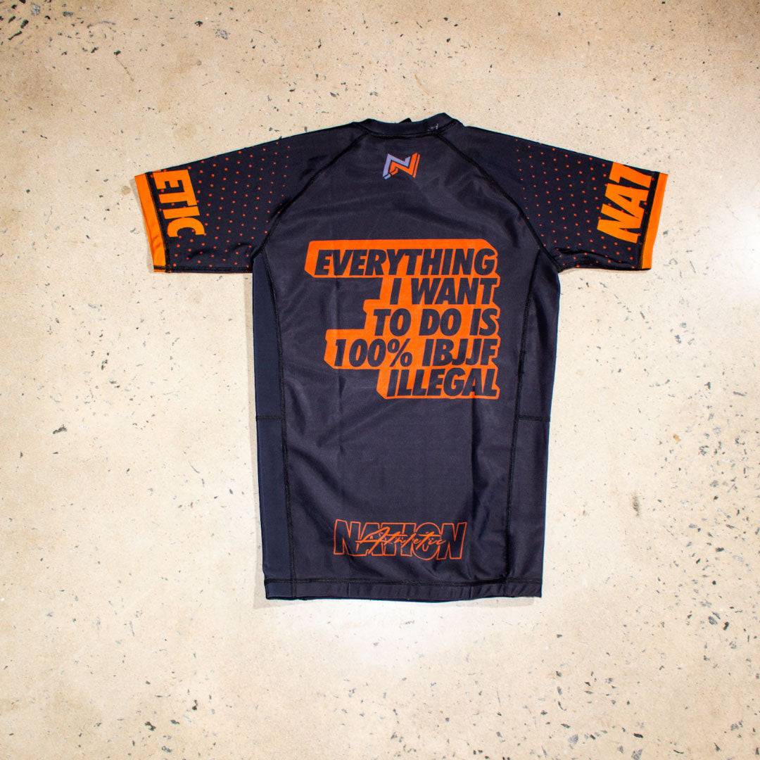 ibjjf legal ranked bjj rash guard by nation athletic jiu jitsu apparel company