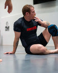 essentials bjj rash guard set black rash guard and bjj shorts