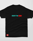 Black Biggie BJJ Oversized Tee with Nation BJJ logo on the back, premium heavyweight cotton streetwear for jiu-jitsu lifestyle