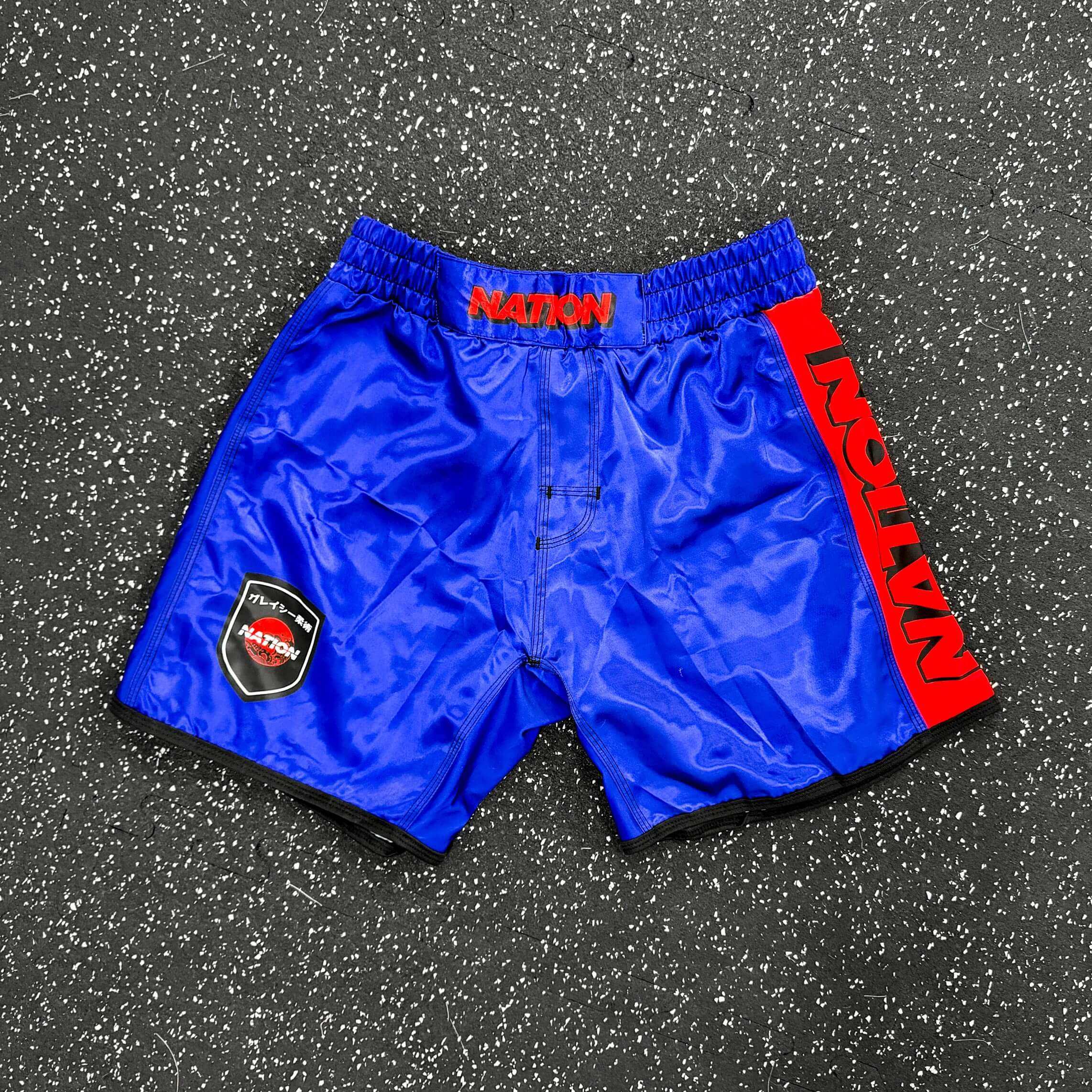The great wave BJJ grappling shorts front