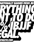 IBJJF sticker Internationally Banned Jiu Jitsu Federation stickerNation Athletics Bjj