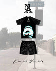 Black Paisley BJJ Rash Guard short-sleeve no-gi compression top with moisture-wicking fabric and durable flatlock seams