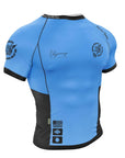 Multicolor Odyssey Ranked Rash Guard by Nation Athletics BJJ blue Front