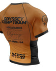 Multicolor Odyssey Ranked Rash Guard by Nation Athletics BJJ Brown