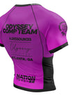 Multicolor Odyssey Ranked Rash Guard by Nation Athletics BJJ Purple