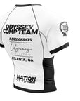 Multicolor Odyssey Ranked Rash Guard by Nation Athletics BJJ White