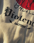 BJJ HOODIE |THERAPEUTIC VIOLENCE | BEIGE |NATION ATHLETIC JIU JITSU APPAREL