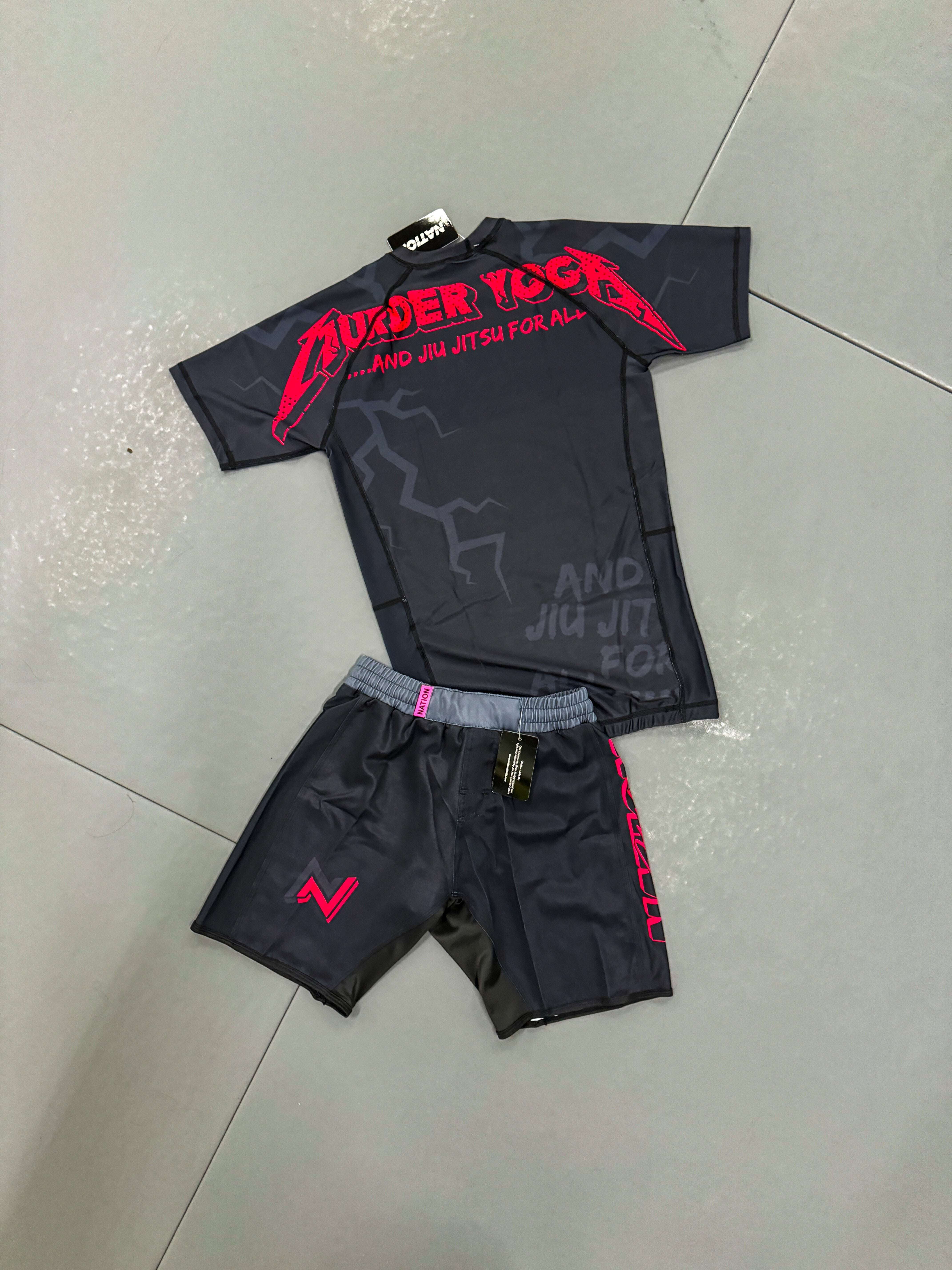 Jiu Jitsu Murder Yoga V2 BJJ grappling shorts | set