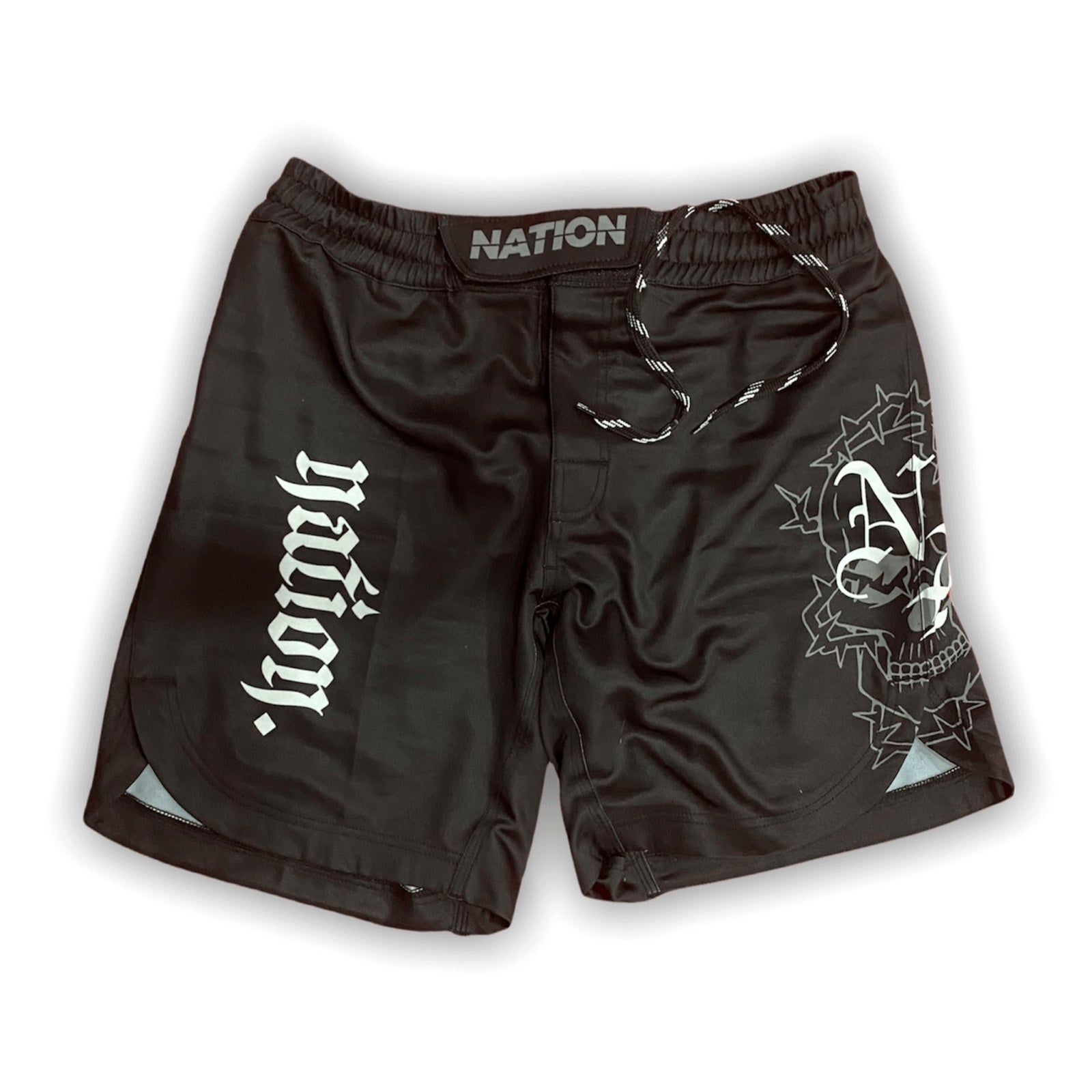 Jiu Jitsu Dark Arts grappling shorts for BJJ, wrestling, MMA with tailored fit and sublimated print.