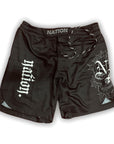 Jiu Jitsu Dark Arts grappling shorts for BJJ, wrestling, MMA with tailored fit and sublimated print.