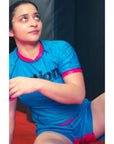 Short Sleeve BJJ Rash Guards - womens lifestyle front