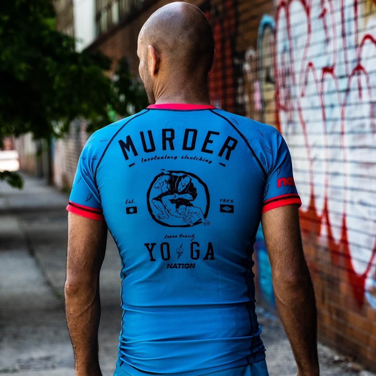 Short Sleeve BJJ Rash Guards - onn body back