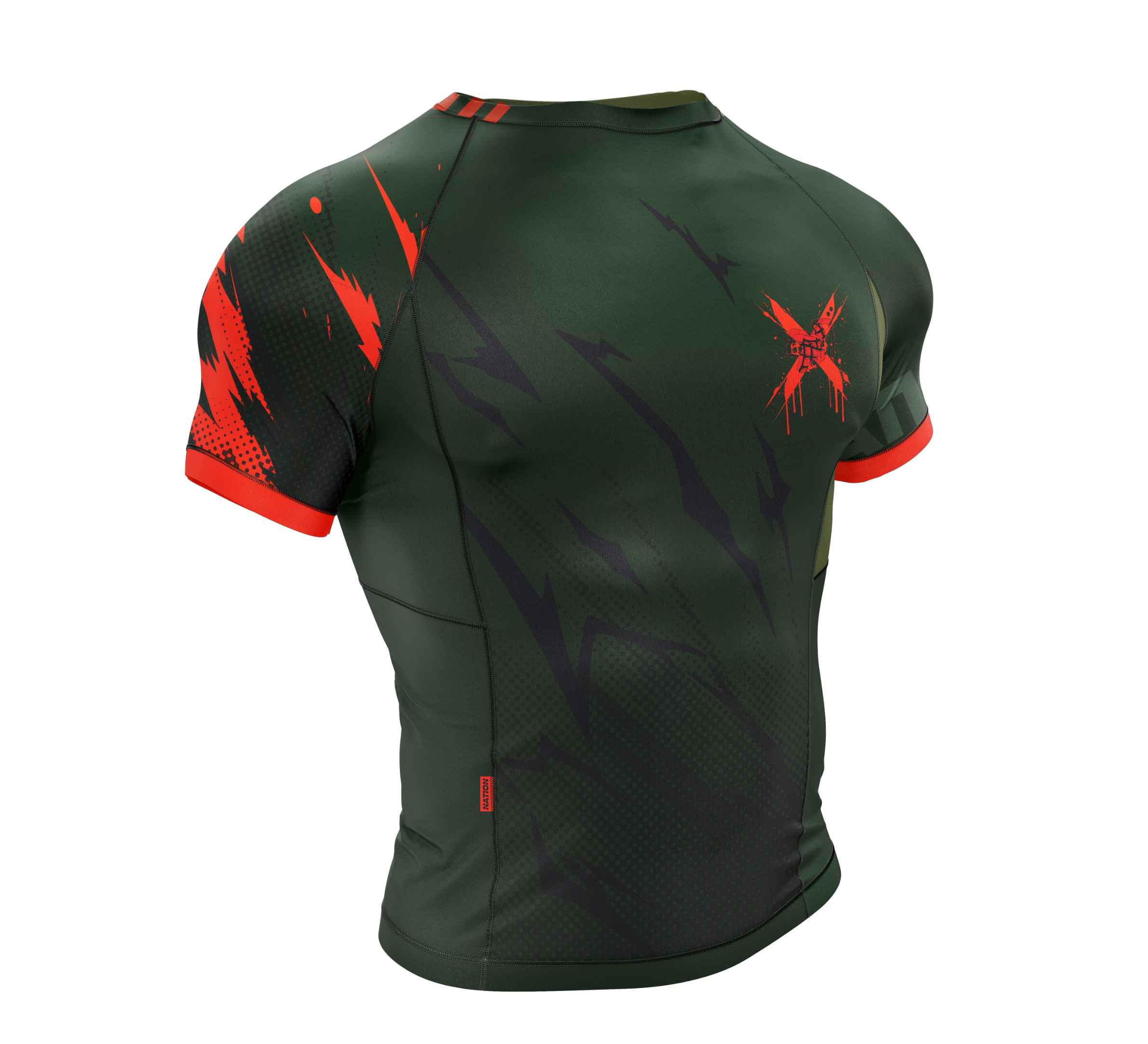 Bakugo Anime BJJ Rash Guard for youth with My Hero Academia design and durable spandex blend.