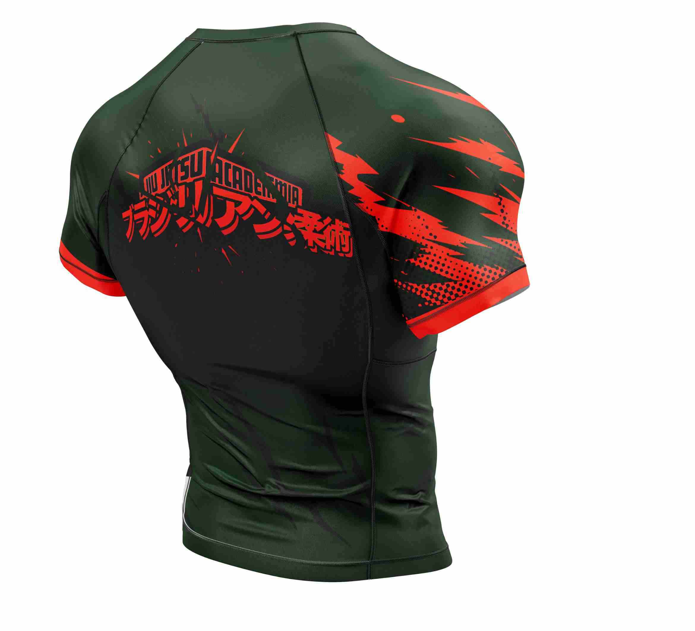 Bakugo Anime BJJ Rash Guard with My Hero Academia back