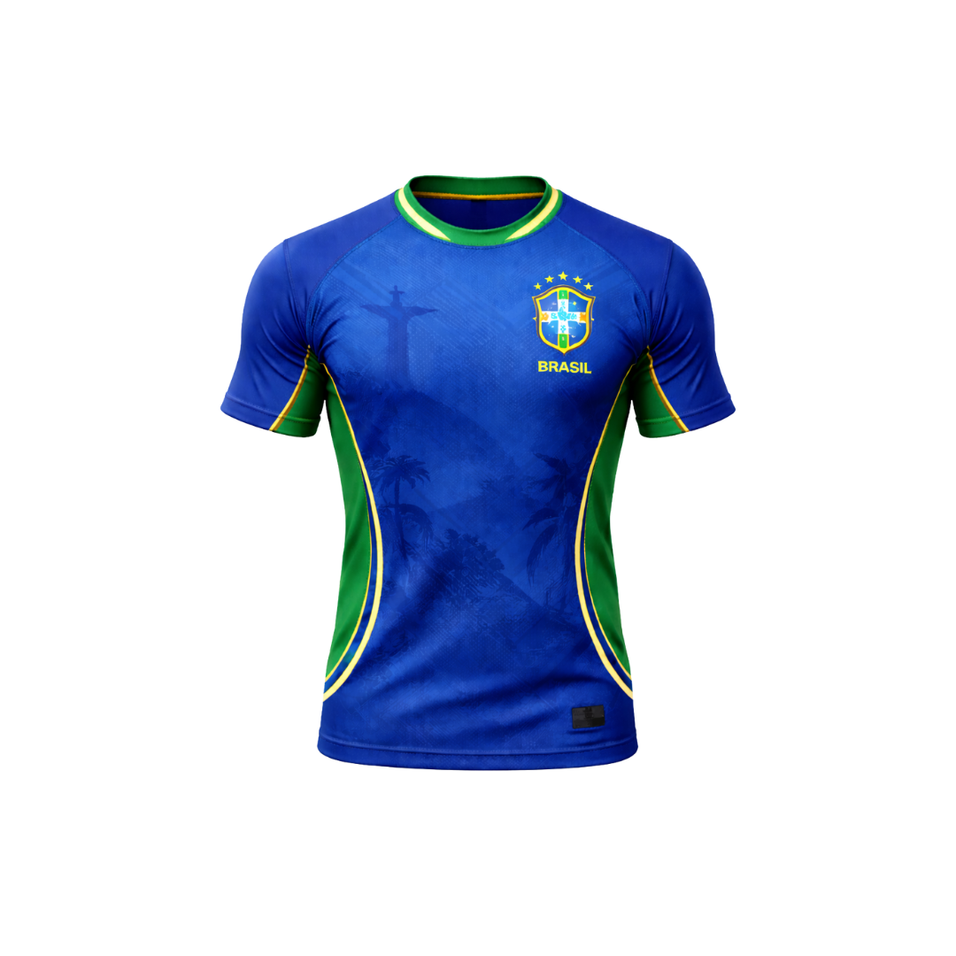 Brazil World Cup Rash Guard compression shirt for no-gi training and competition with moisture-wicking fabric and flatlock stitching