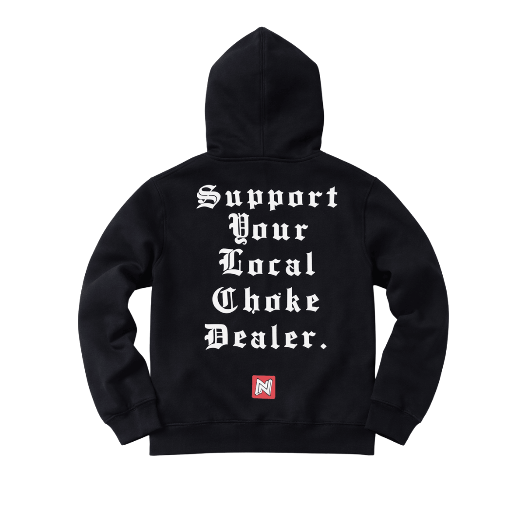 Choke dealer BJJ Hoodie Black back