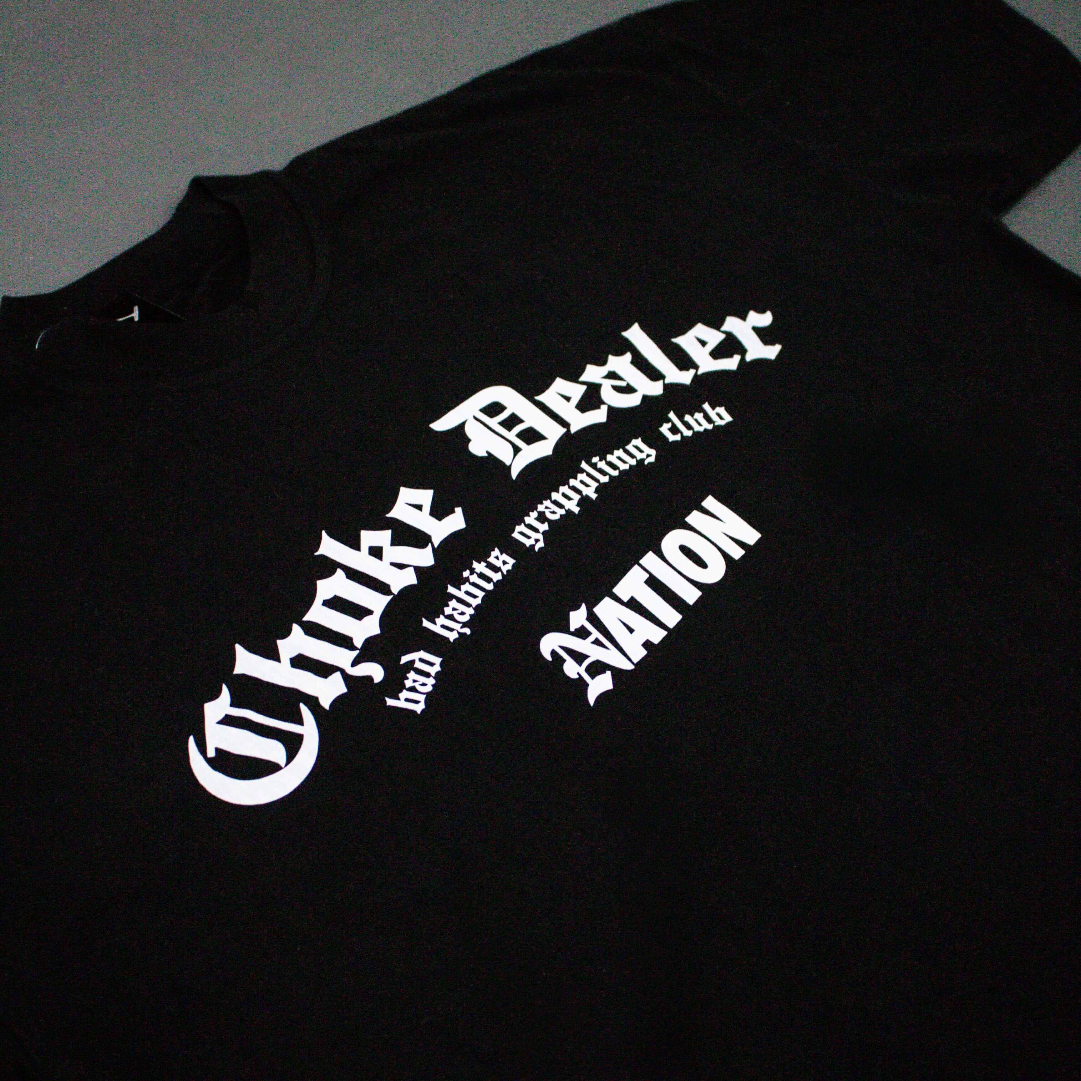 Back design of Choke Dealer Bjj shirt 