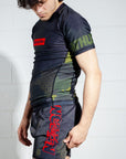 Camo BJJ Rash Guard Set with BJJ Shorts  side view shorts