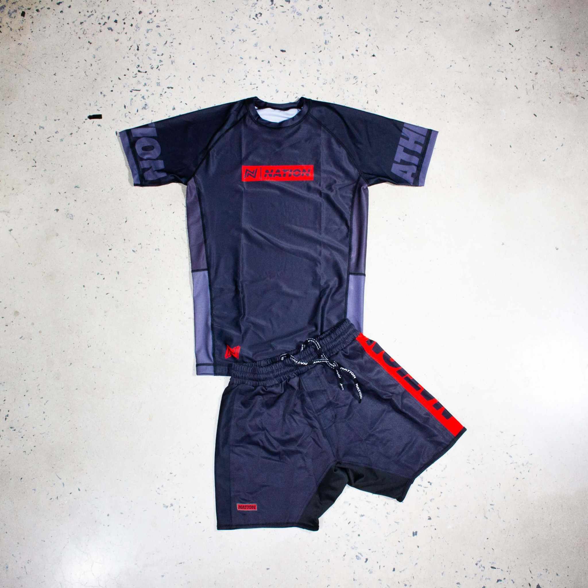 Jiu Jitsu Essentials BJJ set in flat lay