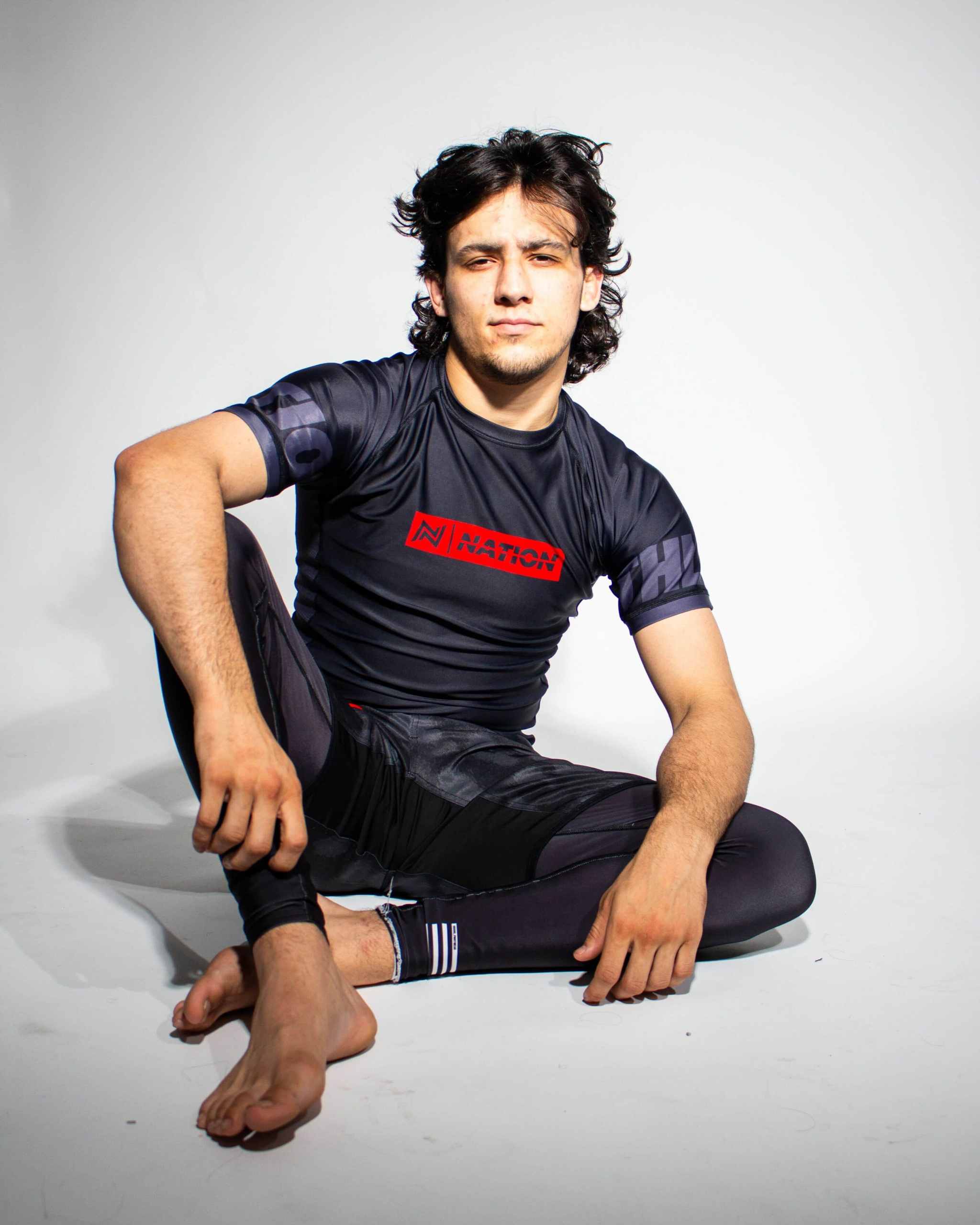 Jiu Jitsu Essentials BJJ set in model sitting