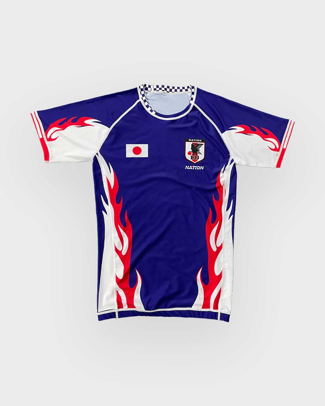 Japan World Cup Rash Guard for no-gi training with compression fit and durable performance fabric